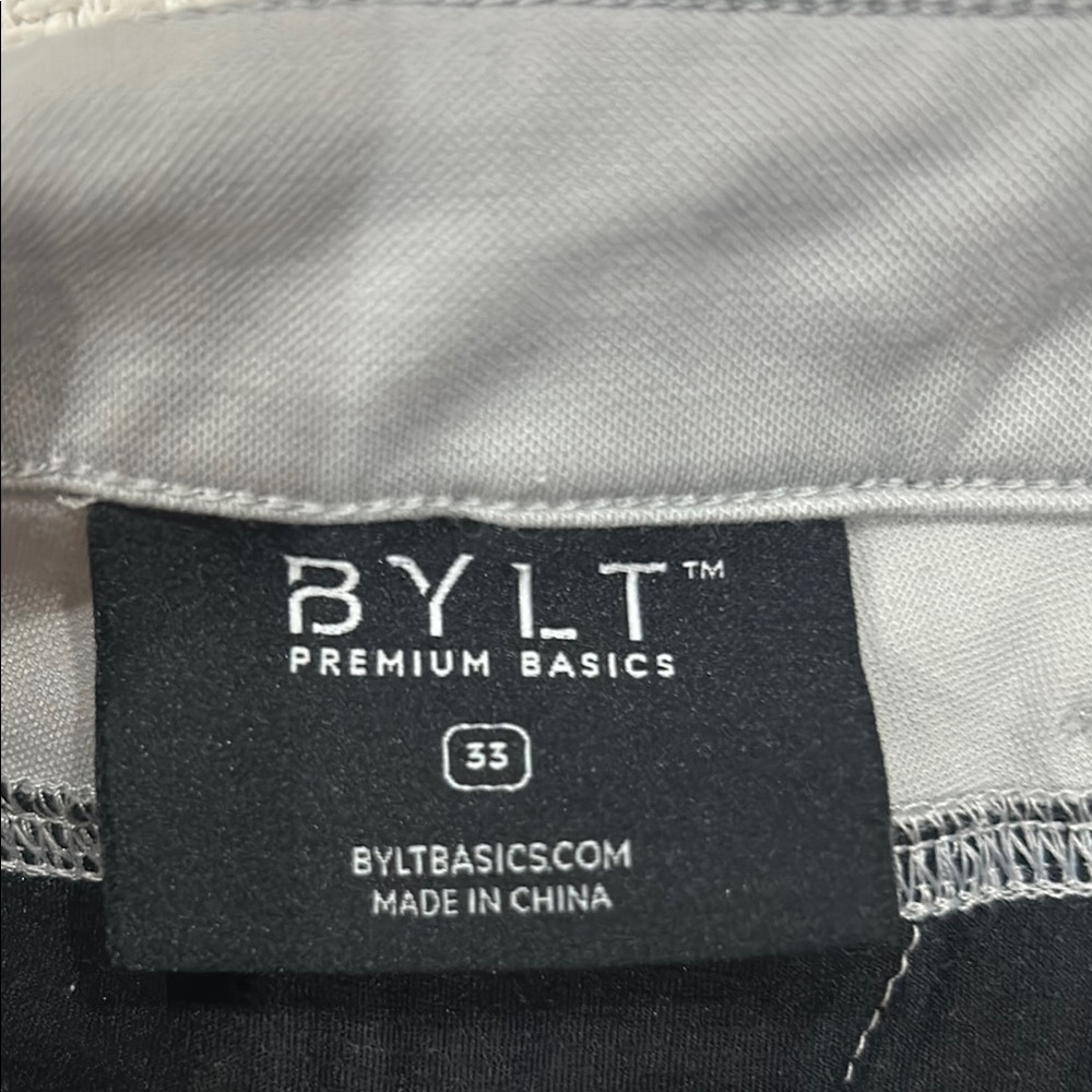 BYLT Basics Gray Flat Front Performance Shorts - Picture 2 of 4